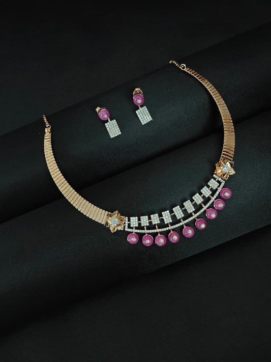 The Ruby Fringe Necklace Set